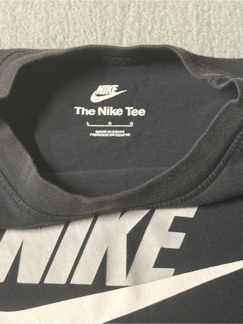 Nike Black T-Shirt with White Logo